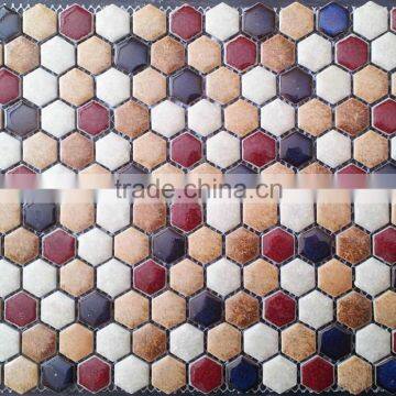 Nice Design Blue White Hexagon Mosaic Kiln photo-3