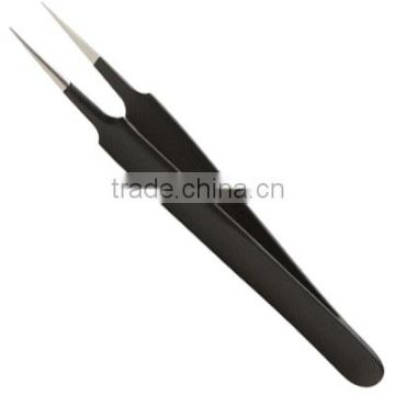 Eyebrow Tweezers / Eyelash Extension Tools Black Coated