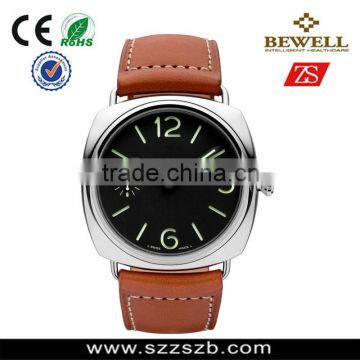 high end mans watch stainless steel case genuine leather strap custom business watch