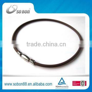 titanium sports necklace silicone rubber necklace cord