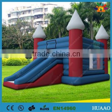 2015 inflatable bouncy castle with water slide