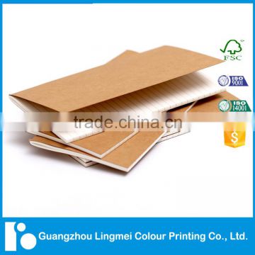 China cheap paperback a5 kraft notebook custom print