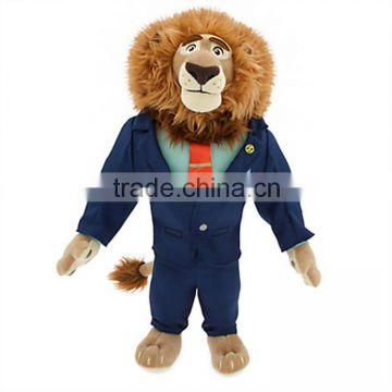 Funny Soft Plush Stuffed Animal Lion Toy Doll With Clothes