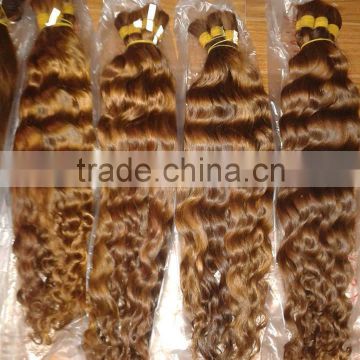 100% Indian Remy Single drawn Hair (Bulk Hair) color #10