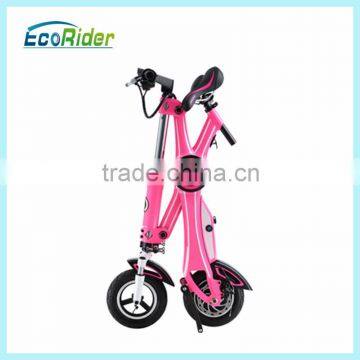 Ecorider foldable electric scooter with handbar,folding portable scooter