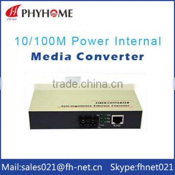 10/100M Power Internal Supply Ethernet Fiber Optic Media Converter