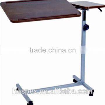 Steel frame with wood top new style overbed table hot style