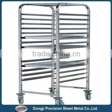 stainless steel cake cart, GN tray trolly, dish rack