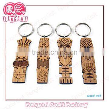 Custom engraved wooden key chain souvenir (Wooded craft in Laser Cut & Engaveing)