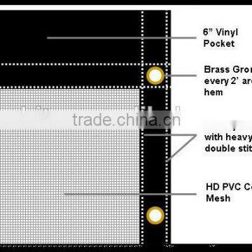 7' x 14' PVC Mesh Tarp for Dump Trucks