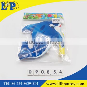 Environmental wind up air inflation dolphin toy with inflator