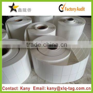 2015 custom cheap roll white blank adhesive sticker