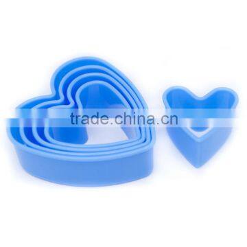 5 Pieces Heart Shape Plastic Cookie Cutter