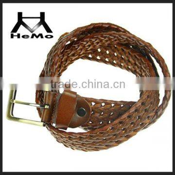 wholesale ladies cowhide woven belt