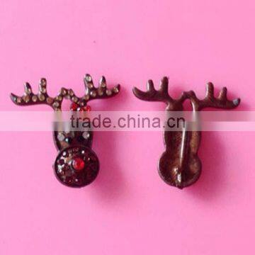 Stock Christmas 23mm rhinestone reindeer button with slider(BTN-5402)