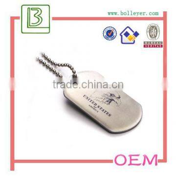 military dog tag pendant necklace