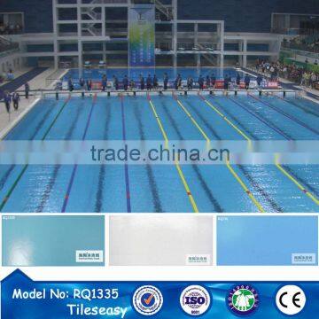 foshan manufacturer light blue color swim pool tiles size