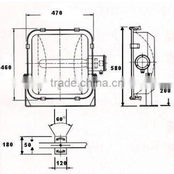 1000w Sodium Metal Halide Lamp Outdoor Waterproof Flood Light photo-2