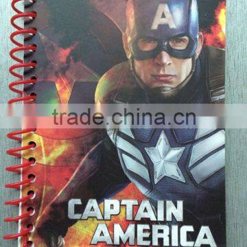 Spiral notebook with colored paper