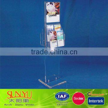 Acrylic Shelf Display, Brochure Stand, Acrylic Floor Display