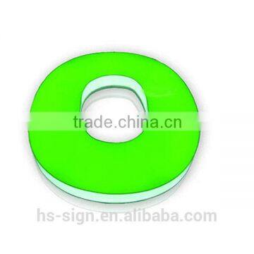 Eye-Catching Green Resin Letter Sign Shining