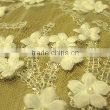 3D Lace New Rhinestone Lace High Quality Net Dantel Lace Swiss Lace for Wedding Garment Arti photo-3