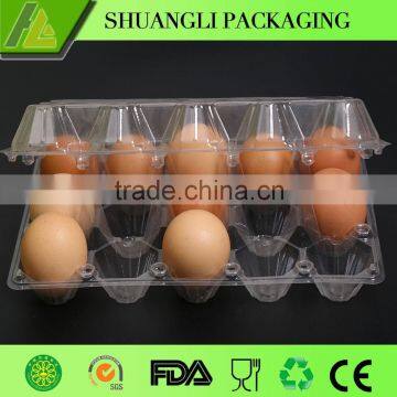 Transparent disposable chicken egg packaging cartons