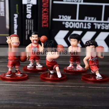 Classic japanese anime PVC mini sports plastic figurine/OEM custom mini sports player pvc figurine China factory