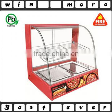 glass food warmer display showcase, factory price commercial warmer showcase