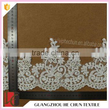 HC-1880-1 Hechun Natural White Color New Fashion Stretch Lace Bridal Trim photo-5