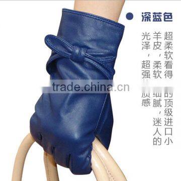 fashion new style manufacturer navy blue leather gloves