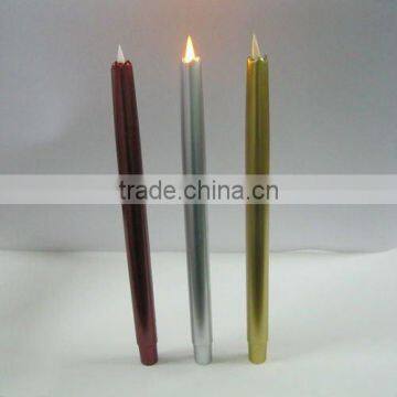 2AA batteries long wedding decorative taper LED Candles