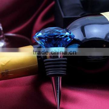 Crystal Diamond Wine Bottle Stopper for Wedding decoration