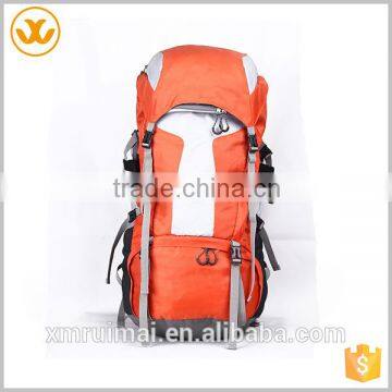 Wholesale teenagers orange high quality camping hiking backpack