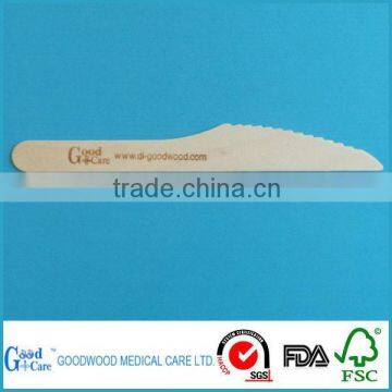 Disposable wooden forks, spoon, knife with hot stamp Customized logo