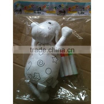 8"remove graffiti paint plush sheep toy include four color pen