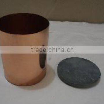 Copper & Brass Canisters or Jars With Marble Lid photo-3