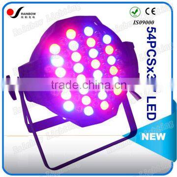 New Design Colorful Lighting DMX 512 Colorful 54PCSx3W Par Mini LED Light With 8 CH