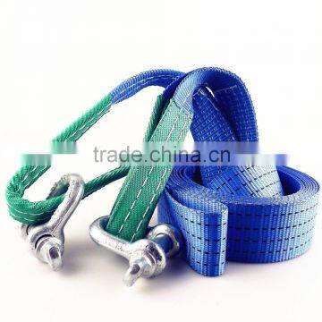 15T 7.5M Single ply nylon tow strap with eye hook for minivan