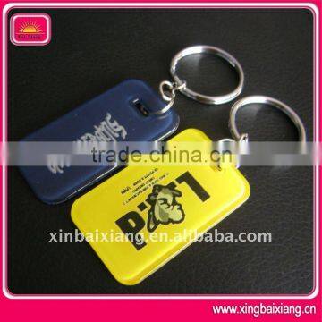 Various custom designs plastic key chain card holder