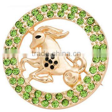 Alloy Capricornus crystal constellations zodiac for wedding gift brooch