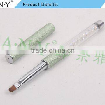 ANY 2016 New Design Acrylic Handle With Diamond Inside Oval Imported Nylon Hair Nail Art Gel Brush Pure Color Hot Sale photo-2