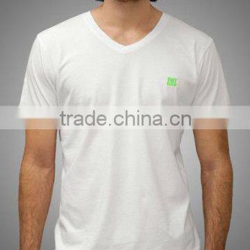 White V-neck t-shirts