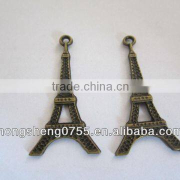 Hot sale Eiffel Tower shape pendant for garment accessory