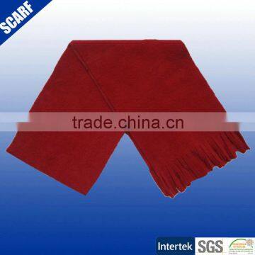 promotional gift scarf anti pilling brushed overlock polar fleece scarf