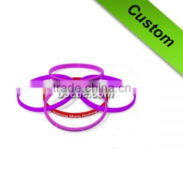 Customised silicone bracelet Customizable and Custom made logo silicone bracelet design