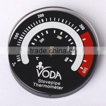 Magnetic Wood Coal Gas or Multifuel Stove Top Pipe Thermometer / Temperature Gauge