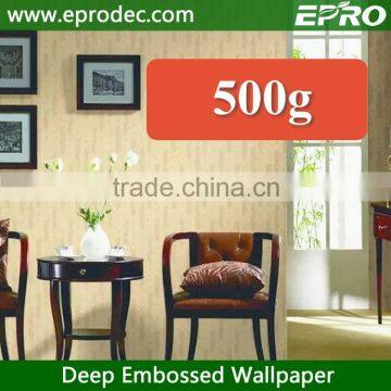 Latest waterproof pvc embossed wallpaper for home decoration