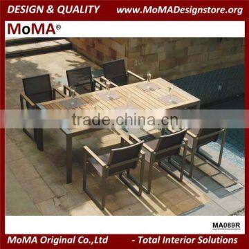 MA089R Outdoor Steel Restaurant Furniture Good Qquality Aluminium Dining Table And Chairs Set