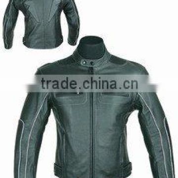 DL-1180 Leather Motorcycle Jacket , Leather Wears